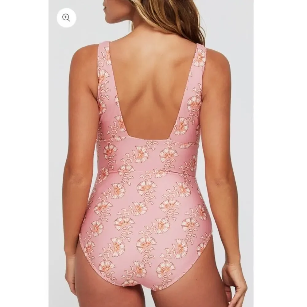 Hermoza Noni V-Neck Sculpting One Piece Swimsuit‎ Fiori Color Women’s Size 10